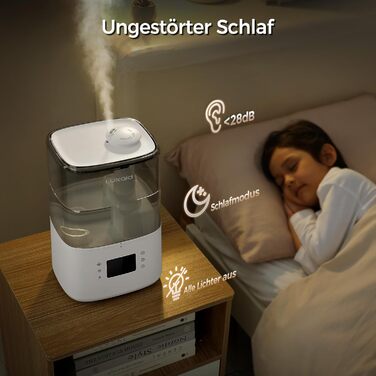 Зволожувач повітря Luxaid HU-802 4.5л з пультом, гігростатом, таймером та автовимкненням для спальні та великих приміщень