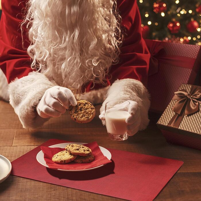 Набори підставки під тарілки Purejoy, 6 шт., сірі, миючіся, неслизькі, термостійкі, з PU шкіри, 43x30 см (червоні)