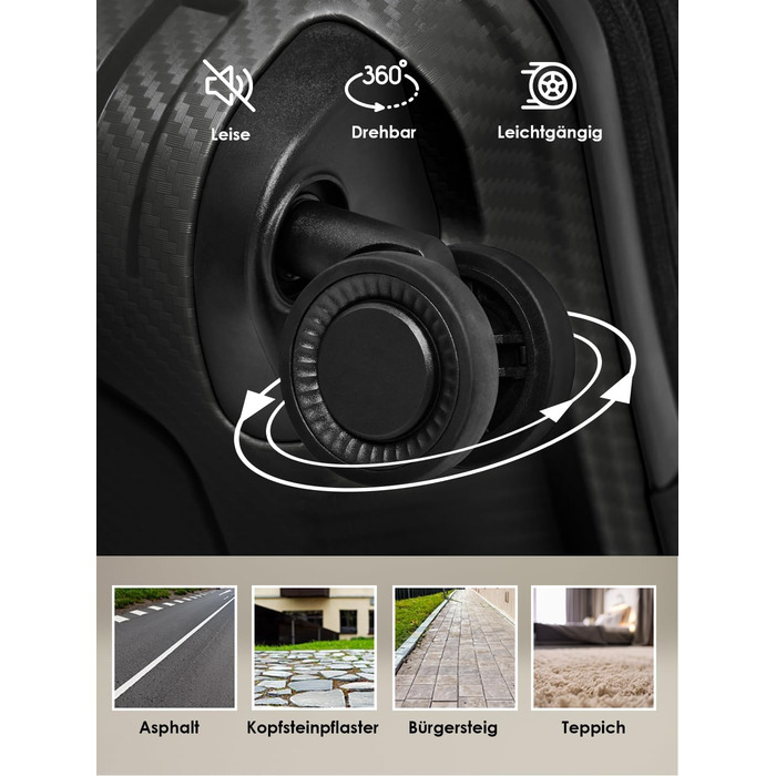 Набір валіз Smartbox Hartschalen 3 шт. | Розширюваний, з TSA-замком, з поліпропілену | Чорний | Для жінок та чоловіків (Edition 01)