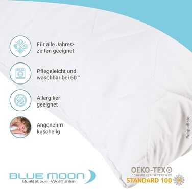 Подушка BLUE MOON - мікрофібра, безпечна для алергіків, безпечна для шкіри, виготовлена в ЄС (70x90см)