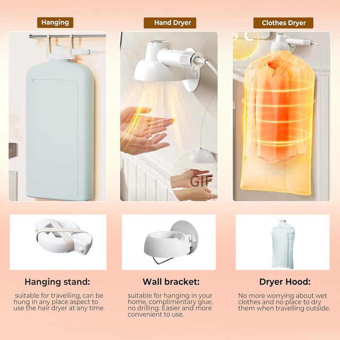 Мультистайлер для волосся 7 в 1 UKLISS Hairstyler Pro: фен, автоматична плойка, кругла щітка та випрямляч для професійного стайлінгу, білий