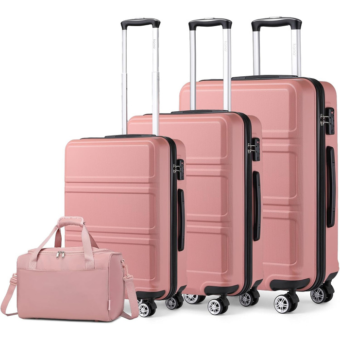 Набір валіз KONO 2 шт. 55 см, ручна валіза, набір для подорожей, 40x20x25 см, кремовий