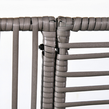 Квітковий ящик з решіткою, стійкий до погодних умов, штучний ротанг, 103 x 29 x 103 см, Сірий