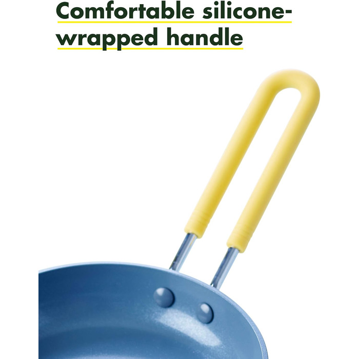 GreenPan Mini сковорода для яєць 12.7 см, керамічне покриття, жовта, без PFAS, для посудомийної машини