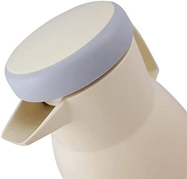 Термос Wash Thermoskanne 1L з подвійними стінками, 6 годин, підтримує гарячі та холодні напої, щільний кришка, придатний для миття в посудомийній машині, бежевий