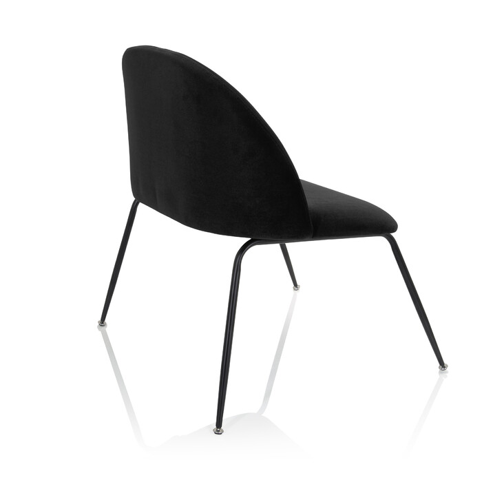 Крісло для відпочинку/вітальні VELVO, оксамит, чорний колір, hjh OFFICE