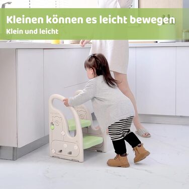 Триттхокер для дітей Onasti з 2 ступенів, регульована висота, зелений