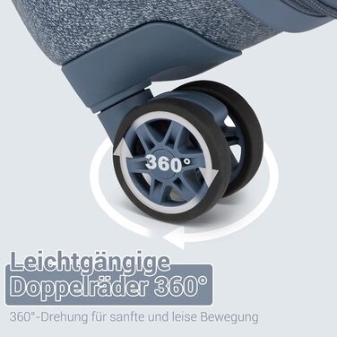 Чемодан KONO середнього розміру з жорсткою обшивкою, ABS+PC, 60L, білий/коричневий, з TSA замком