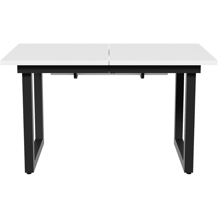 Розсувний обідній стіл Merax, 140/180x80x75 см, білий, металеві ніжки