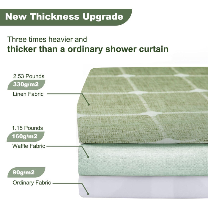 Завіса для душу Sage Green - Фармхаус Boho Modern з льону для ванної кімнати, Вінтажна Country, важка, з бахромою, Chic Bohemian, 48x72 см (1 шт.)