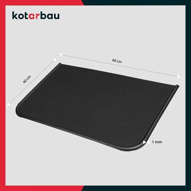 Підставка під камін KOTARBAU® з порошкового покриття, сталь, 40 x 60 см. Захист від бруду та попелу
