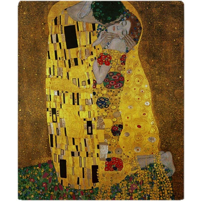Ковдра ІСУМЕЙ Густав Клімт для поцілунку, м'які фланелеві флісові ковдри, покривало для ліжка (150x200 см) (125x150 см)