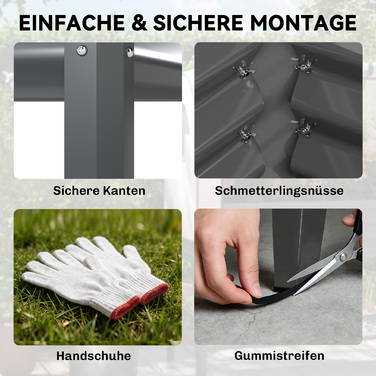 Підвищена грядка з тепличною кришкою з металу, ящик для вирощування рослин з парником та полицею, висота 120 x 55 x 140 см