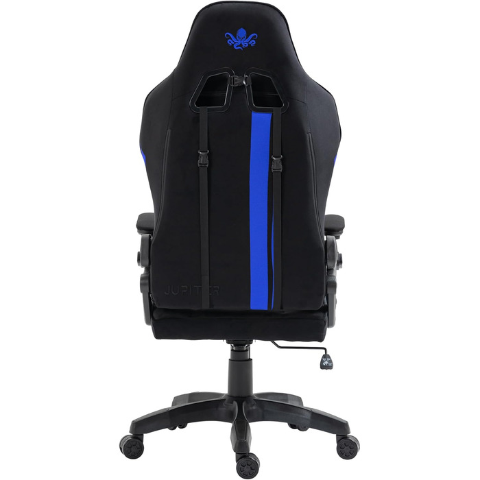 Крісло ігрове KRAKEN CHAIRS, тканинне, ергономічне, для геймерів, чорно-синій, до 130 кг