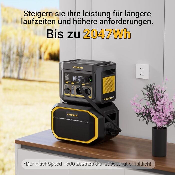 VTOMAN FlashSpeed 600: Портативна електростанція 600W (пік 1200W) - 499Wh, Сонячний генератор LiFePO4, 100W USB-C, швидка зарядка 60 хв (0-80%) для кемпінгу, риболовлі, автодому