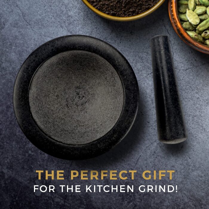 Набір для стукання та перетирання Granit з підставкою, класичний лак