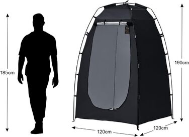 CLIPOP Намет Pop-Up, водонепроникний, легкий, одношаровий, для весняного кемпінгу, простий у встановленні – для пляжу, походів, фестивалів, на відкритий простір, чорний