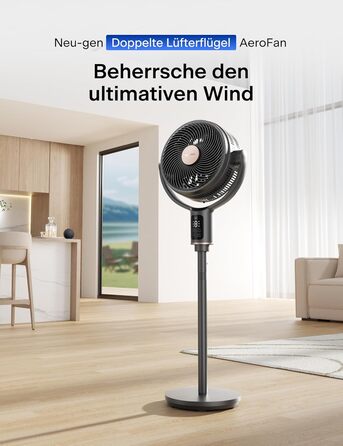 PELONIS вентилятор підлоговий Smart з осциляцією, DC мотор, 9 швидкостей, 26dB, регулювання висоти 36-110см, 9H