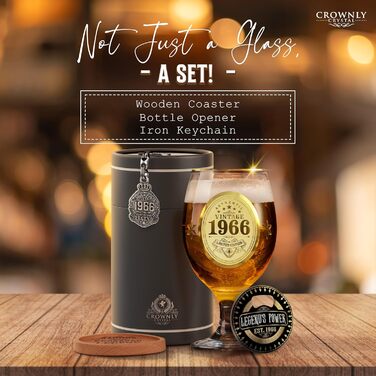 Пивний келих з гравіюванням 60 років, персоналізований подарунок для чоловіка, тата. Декор, листівка на 60-річчя