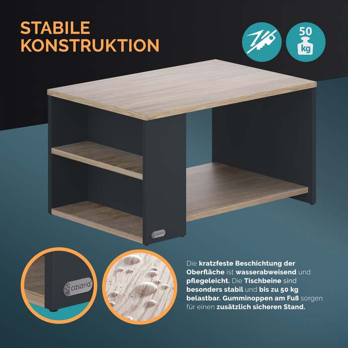 Журнальний столик Santa Cruz Wood/Grey 90x60x50см