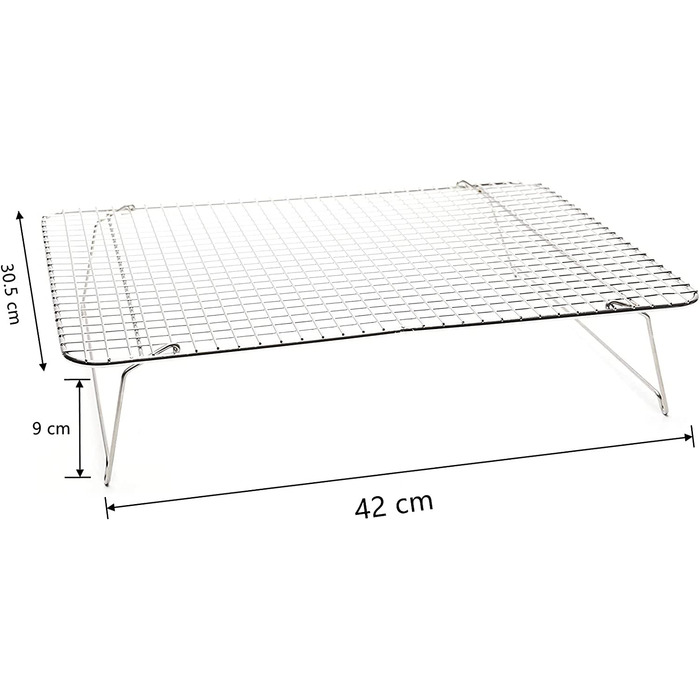 Охолоджувальна решітка Tebery, охолоджувальна решітка для торта з нержавіючої сталі, Стекувальна решітка для торта, компактна решітка для випічки, складна, антиха, 3-