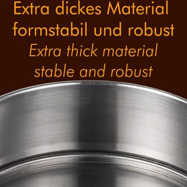 Форма для випічки Edelstahl, роз'ємна, нержавіюча сталь, 25 см, без ПФОА, для миття в посудомийній машині