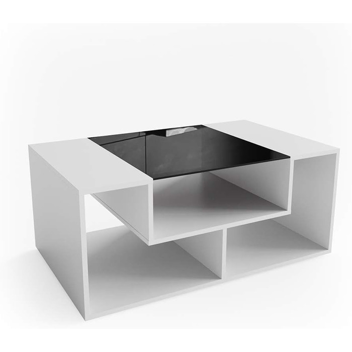 Журнальний столик Vicco Gabriel 100x60х42 см біло-чорний