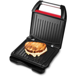 Контактний гриль George Foreman Family Steel Rot (28x17 см) - для 5 порцій, для м'яса, риби та овочів, Паніні та сендвічі, зменшує жир до 42%