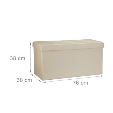 Лавка Relaxdays з місцем для зберігання, штучна шкіра