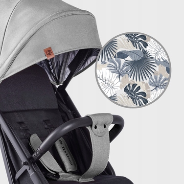 Дитячий прогулянковий візок TULANO Milan 35, сірий, легкий, складний, з москітною сіткою