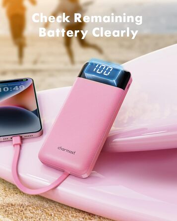 Кабелі, LED-дисплей, 6 виходів, сумісний з iPhone, Huawei, Samsung, 10000mAh, 4