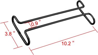 Набір підставок для келихів GeLive, 2 шт., чорний: органайзер для кухні та бару