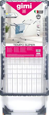 Сушарка для підлоги GIMI Tempo Super виготовлена з 100 алюмінію, довжина сушіння 25 м