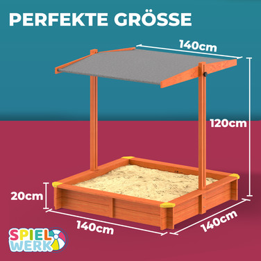 Sandpit Max 140x140см Захист від ультрафіолету 50+