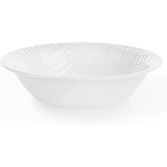 Набір посуду Corelle, лляна тканина, тиснення, 16 шт. , білий