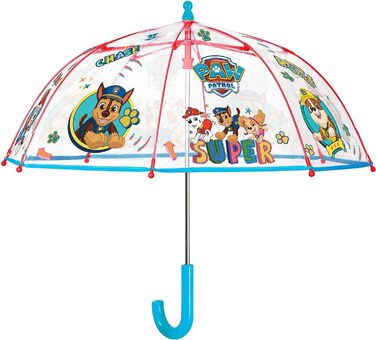 Парасолька-палиця з мотивом щенячого патруля, вітрозахисна парасолька для хлопчиків та дівчаток з ручним запобіжним відкриттям, діаметр близько 64 см
