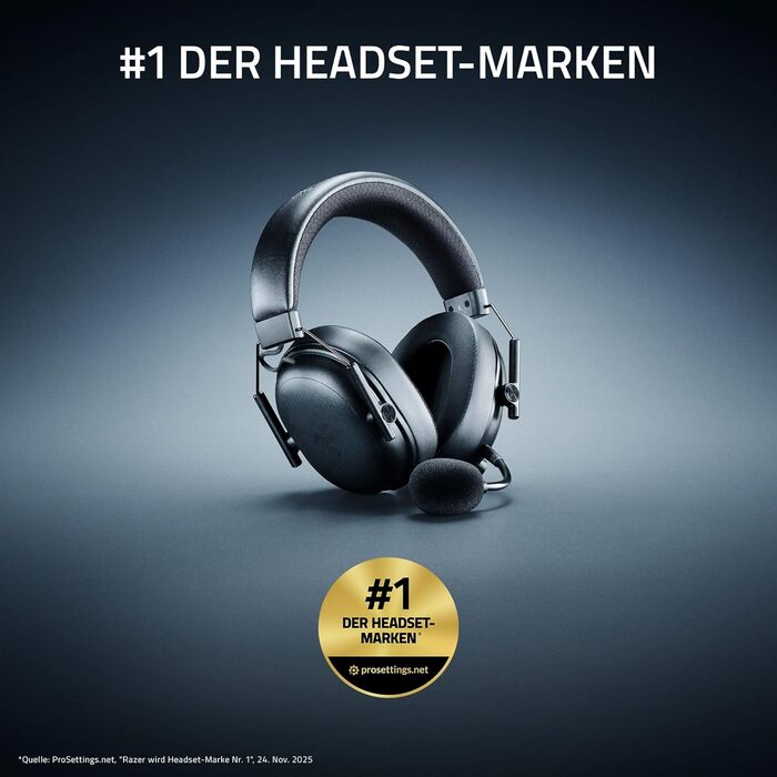 Razer BlackShark V3 - Бездротові ігрові навушники для ПК (280г, Bluetooth, мікрофон HyperClear, драйвер TriForce Titanium 50 мм)