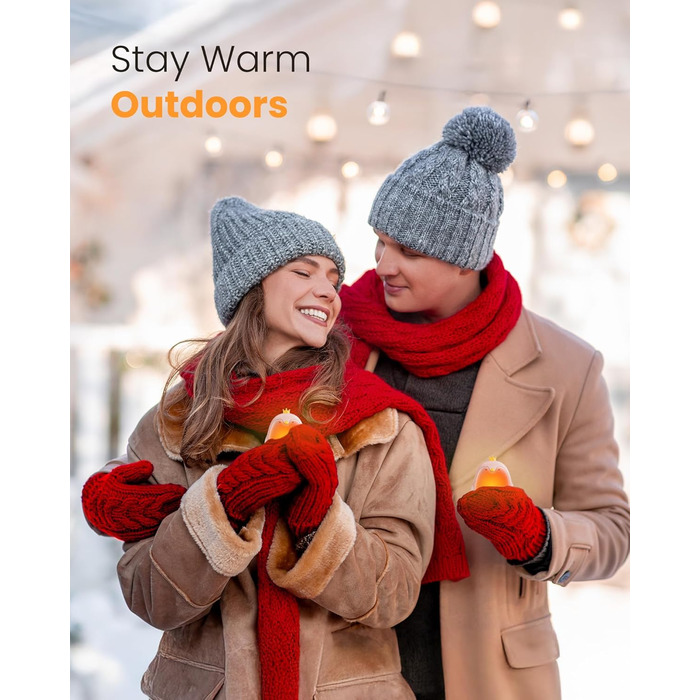 Електричні грілки для рук Gaiatop, 2 шт. з 3 режимами нагріву, магнітні, портативні, багаторазові. Ідеальні для кемпінгу, піших прогулянок, полювання, подарунок для жінок та чоловіків (світло-рожевий)