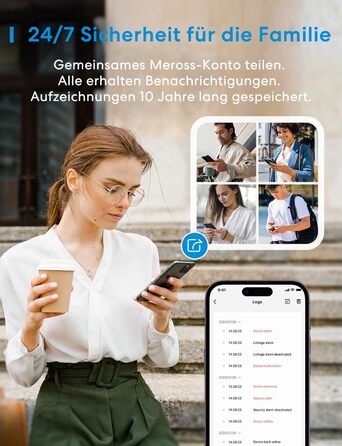 Meross Matter комплект димових сповіщувачів (3 шт.) з Matter Hub, Wi-Fi, двосторонній датчик світла, захист від комах 0,8 мм