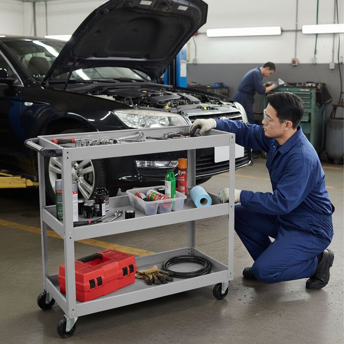 Робочий візок Relaxdays з 3 ящиками