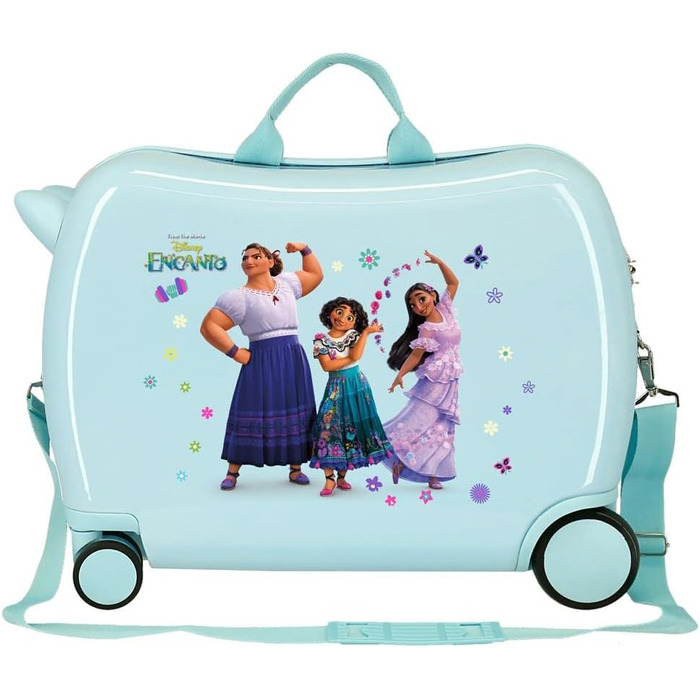 Дитяча валіза Disney Encanto, синя, 50 x 39 x 20 см, жорстка, кодовий замок з ABS, 34 л, 1,8 кг, чохол-візок 4 колеса