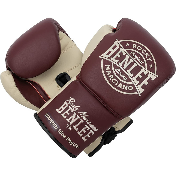 Боксерські рукавички Benlee зі шкіри Уоррена (вино, 08 унцій)