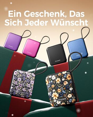 Електричні грілки для рук Ocoopa 2 шт., багаторазові, 4000mAh, USB, 3 режими нагріву, до 52°C, подарунок, для зимових видів спорту, подорожей та активного відпочинку, UT5 Nano Wiesengeflüster (Ocoopa x Artist Edition)