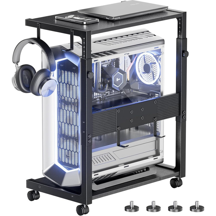 Підставка для комп'ютера Jane Eyre - регульована стійка для системного блоку, чорна