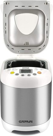 Хлібопечка G3 Ferrari Pagnotta, 550 Вт, нержавіюча сталь, 19 програм, срібно-білий колір