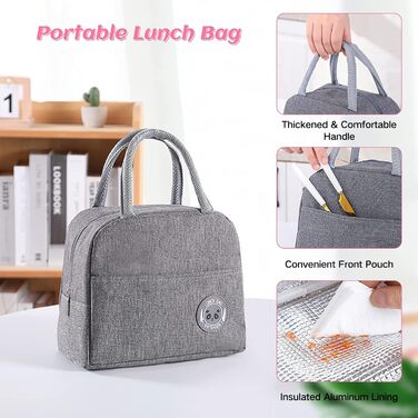 Ланчбокс дорослий та дитячий з сумкою, 3 відділи, витоки неможливі, для мікрохвильовки, бенто-бокс для роботи, школи, пікніка, подорожей (рожевий)