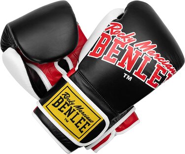 Боксерські рукавички Benlee зі шкіри BANG Loop чорного/червоного кольору на 14 унцій
