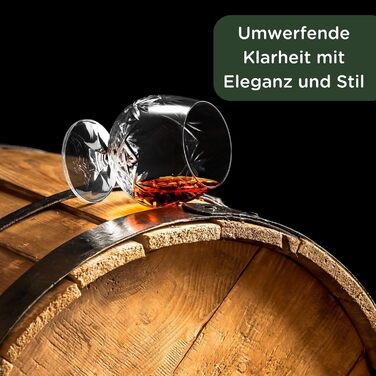 Склянка для коньяку та бренді Wicklow 250 мл – склянка-сніфтер з безсвинцевого кришталю з важким дном та подарунковою упаковкою
