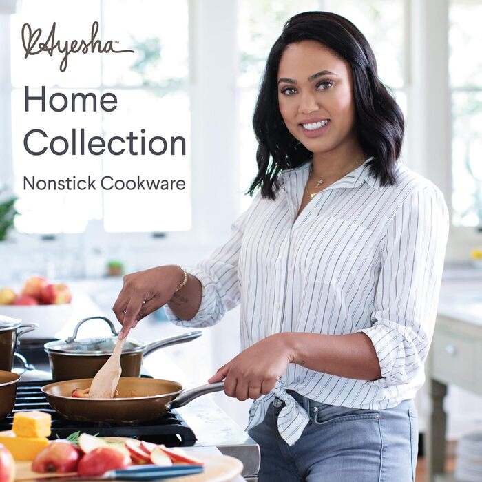 Набір посуду Ayesha Curry Home Collection, 9 предметів, з антипригарним покриттям, Twilight Teal (Brown Sugar)