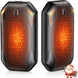 Електричні грілки для рук PHEJIE, 2 шт. з підзарядкою, 3 режими нагріву, портативні, для активного відпочинку, кемпінгу, гольфу, подарунок для жінок та чоловіків, чорний